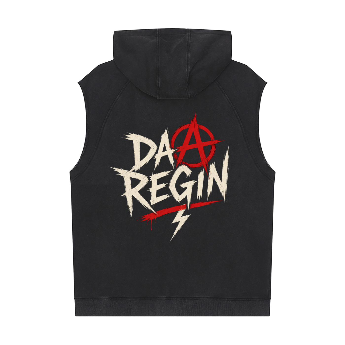 Snow Washed Sleeveless Hoodie