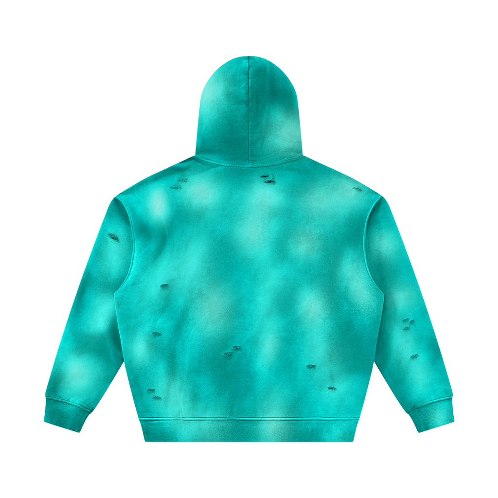 Da regin Unisex Sunfade Frayed Fleece Hoodie