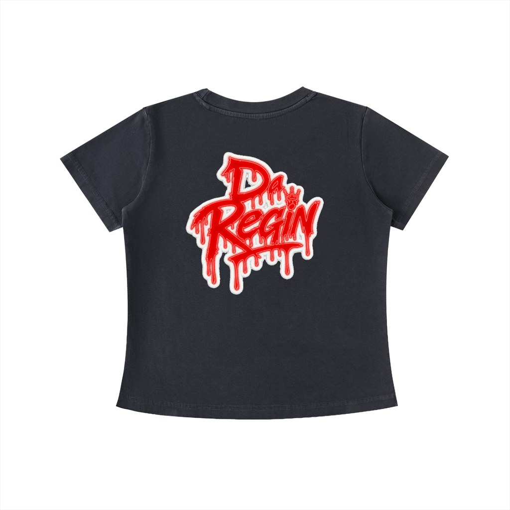 Womans da regin  intage Wash Slim Fit T-shirt