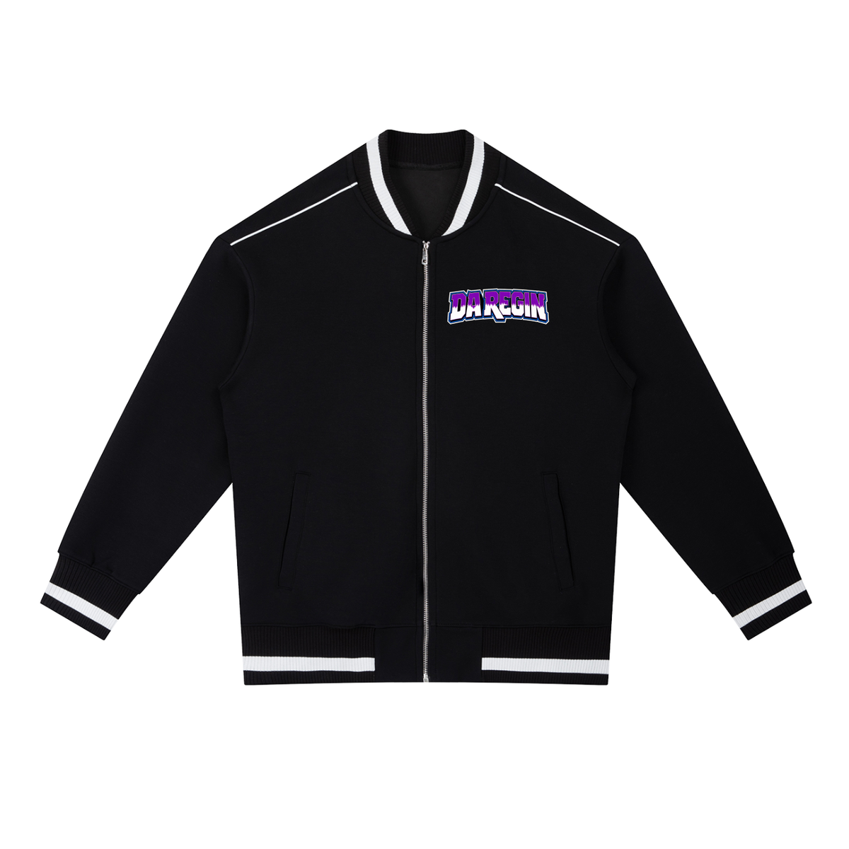 DAREGIN Contrast Piping Zip Bomber Jacket