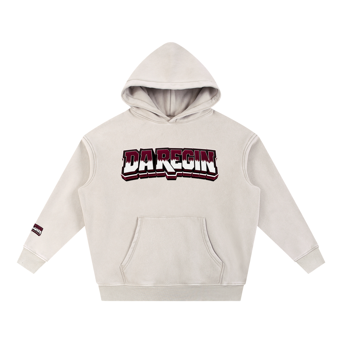 Da regin Snow Wash Fleece Oversize Hoodie