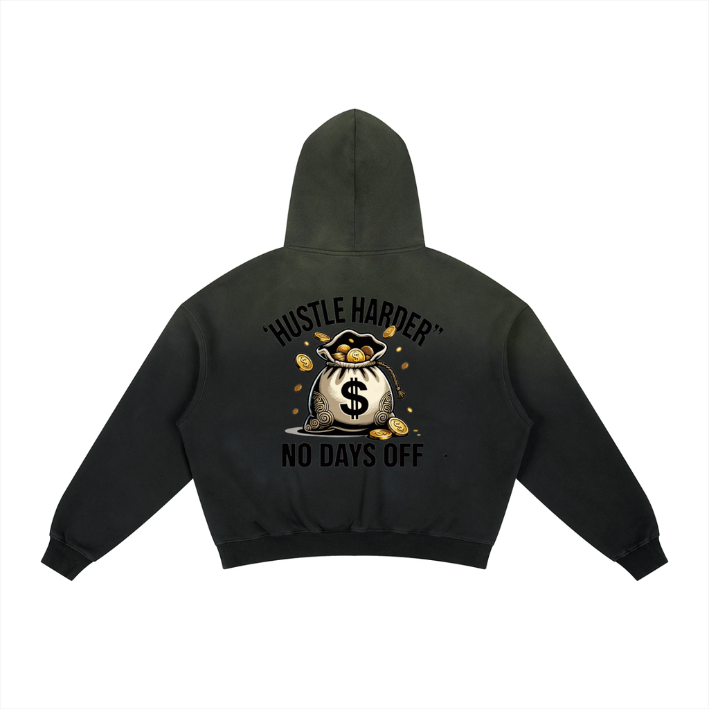 da regin Frayed Sunfade Boxy Fleece Hoodie