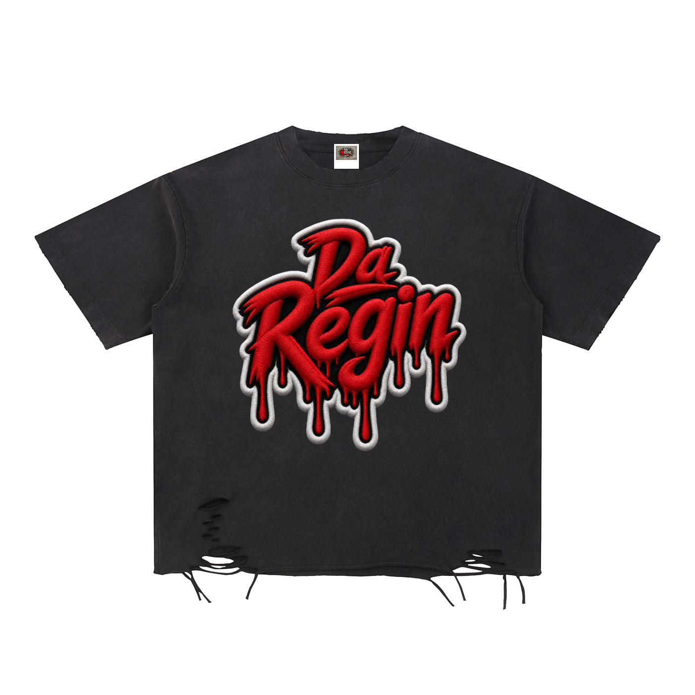 Da regin Snow Washed Raw-Hem T-Shirt