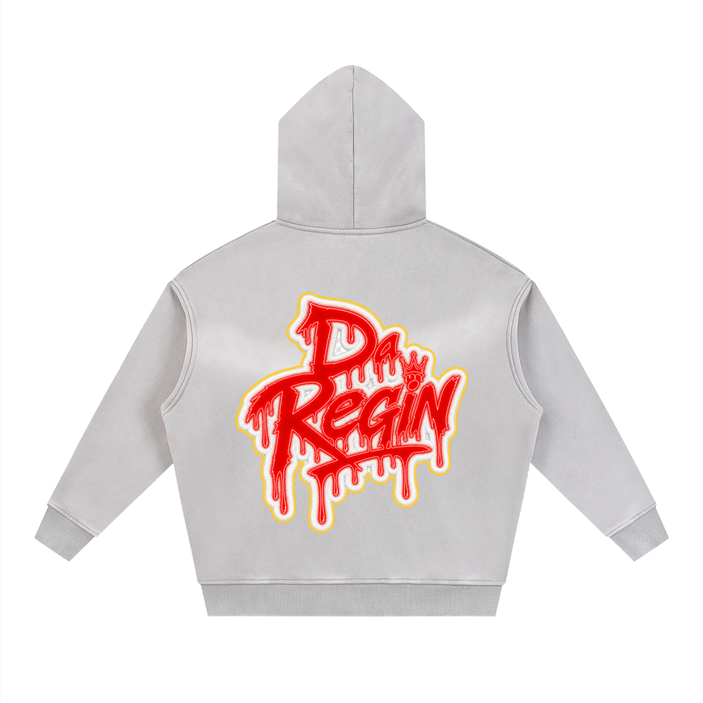 Da regin Sunfade Two-way Zipper Boxy Fleece Hoodie