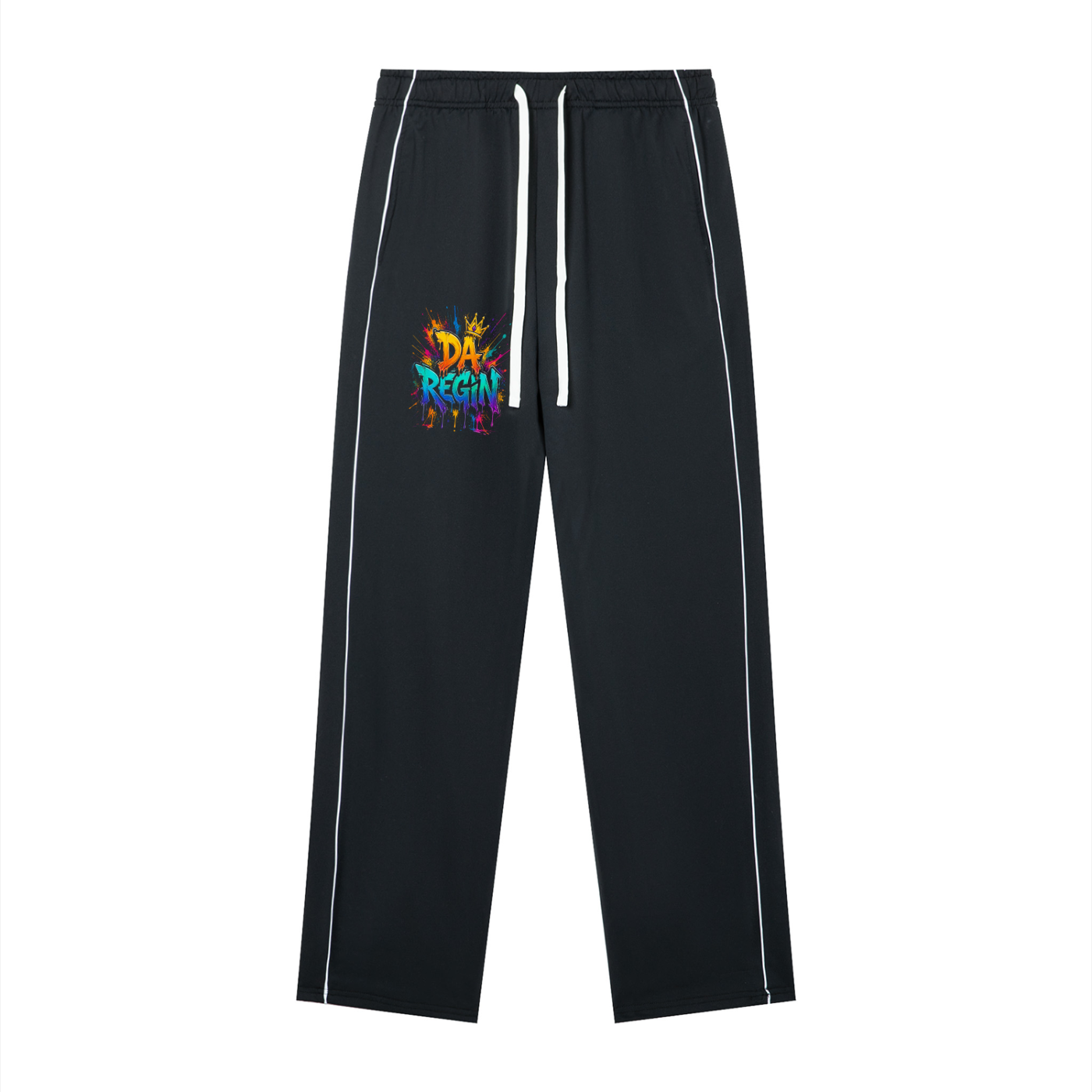 Da regin Men’s Piping Straight Leg Sweatpants