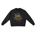 Da regin Fleece Side Slit Crewneck Sweatshirt