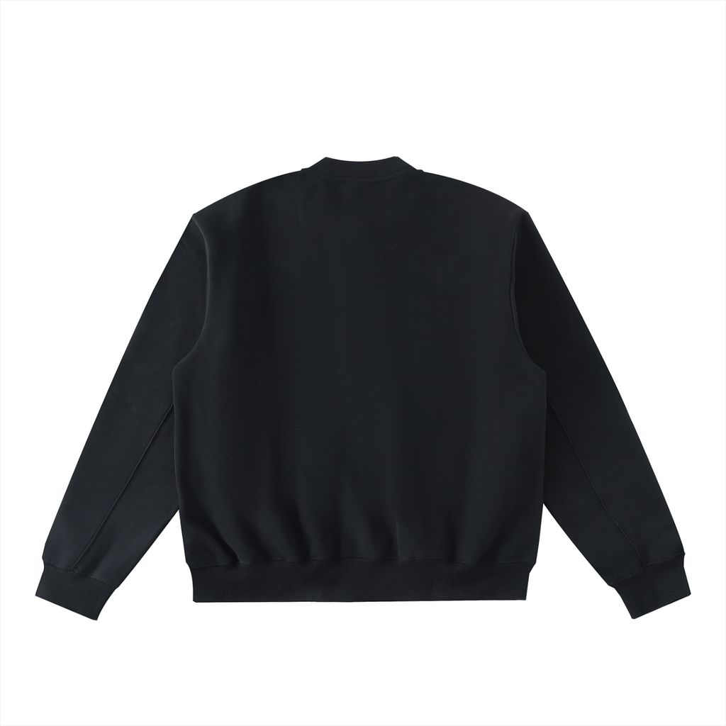Da regin Essential Zip-Up Fleeced Varsity Jacket