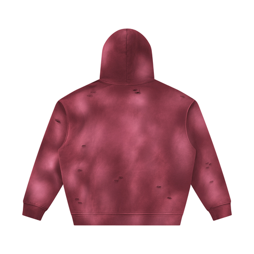Da regin  Unisex Sunfade Frayed Fleece Hoodie