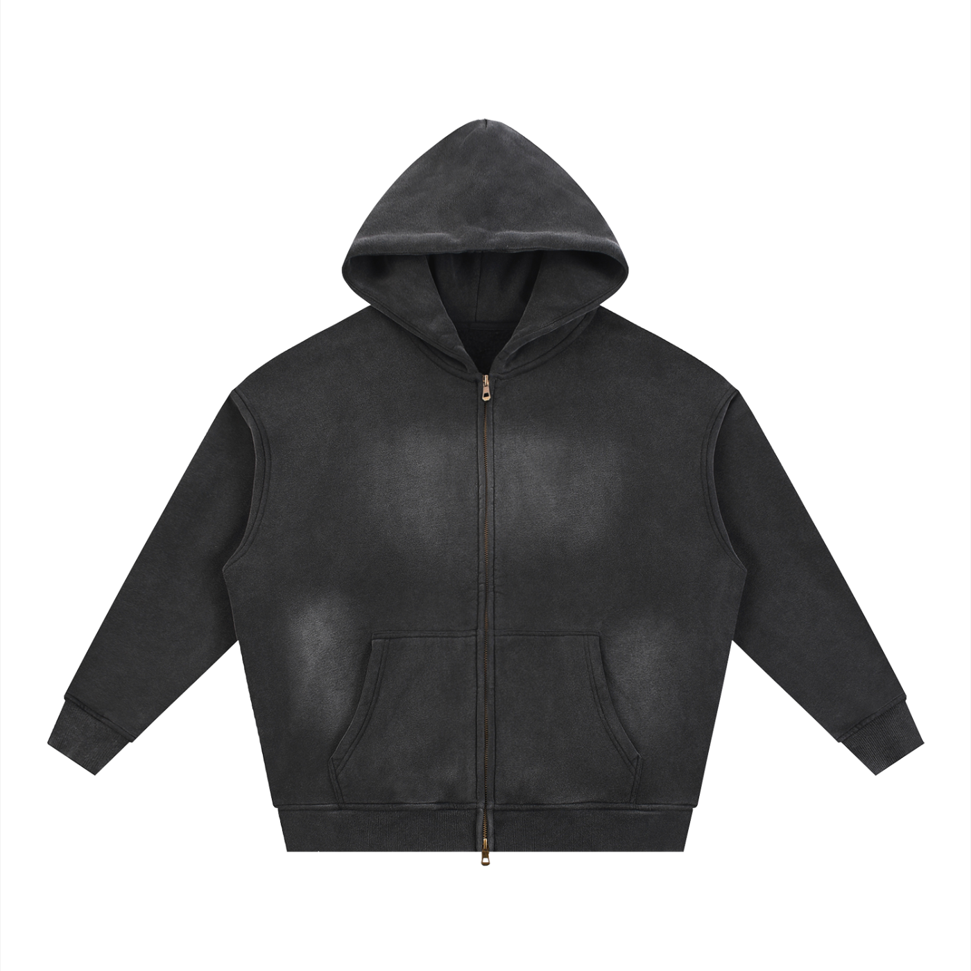 Da regin Sunfade Two-way Zipper Boxy Fleece Hoodie
