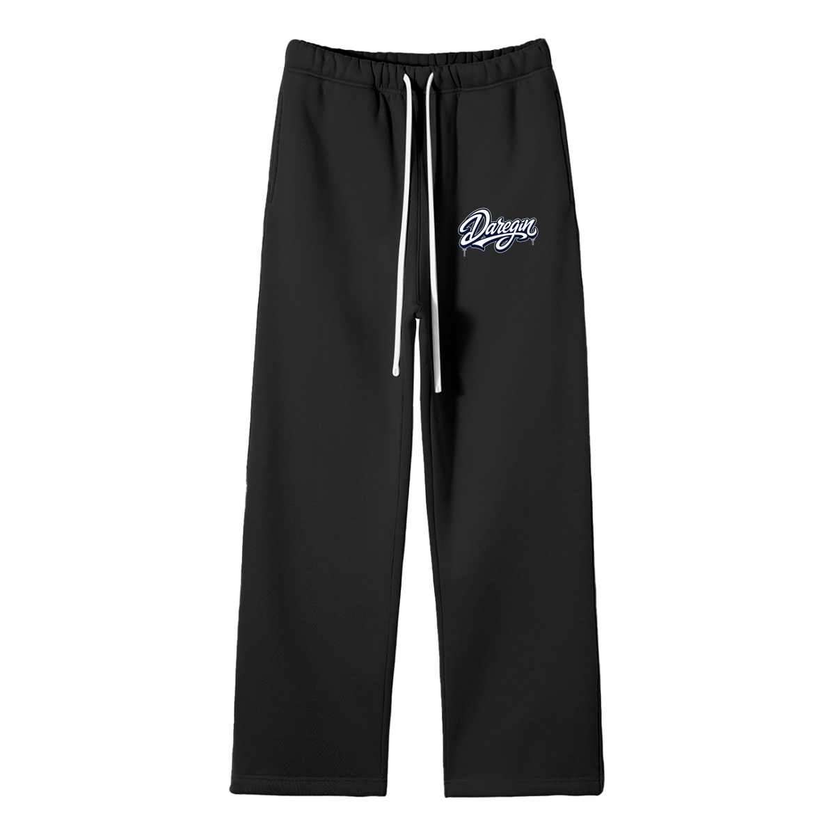 daregin Unisex Solid Color Fleece Straight Leg Pants
