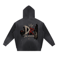 Da regin Vintage Washed Frayed Fleece Hoodie