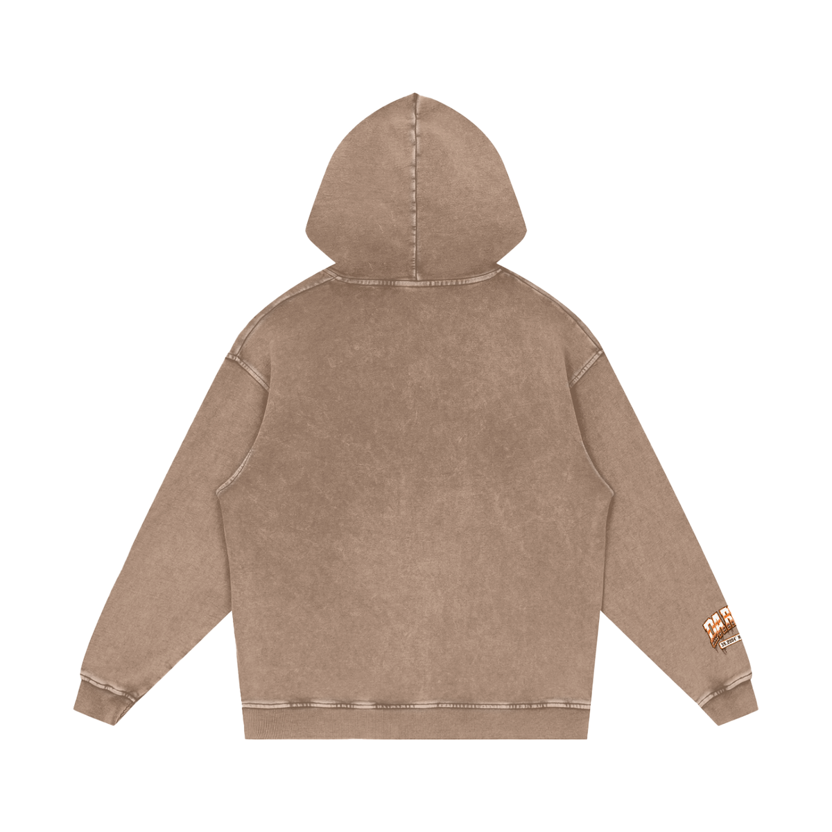 daregin Snow Washed Loose Cotton Hoodie