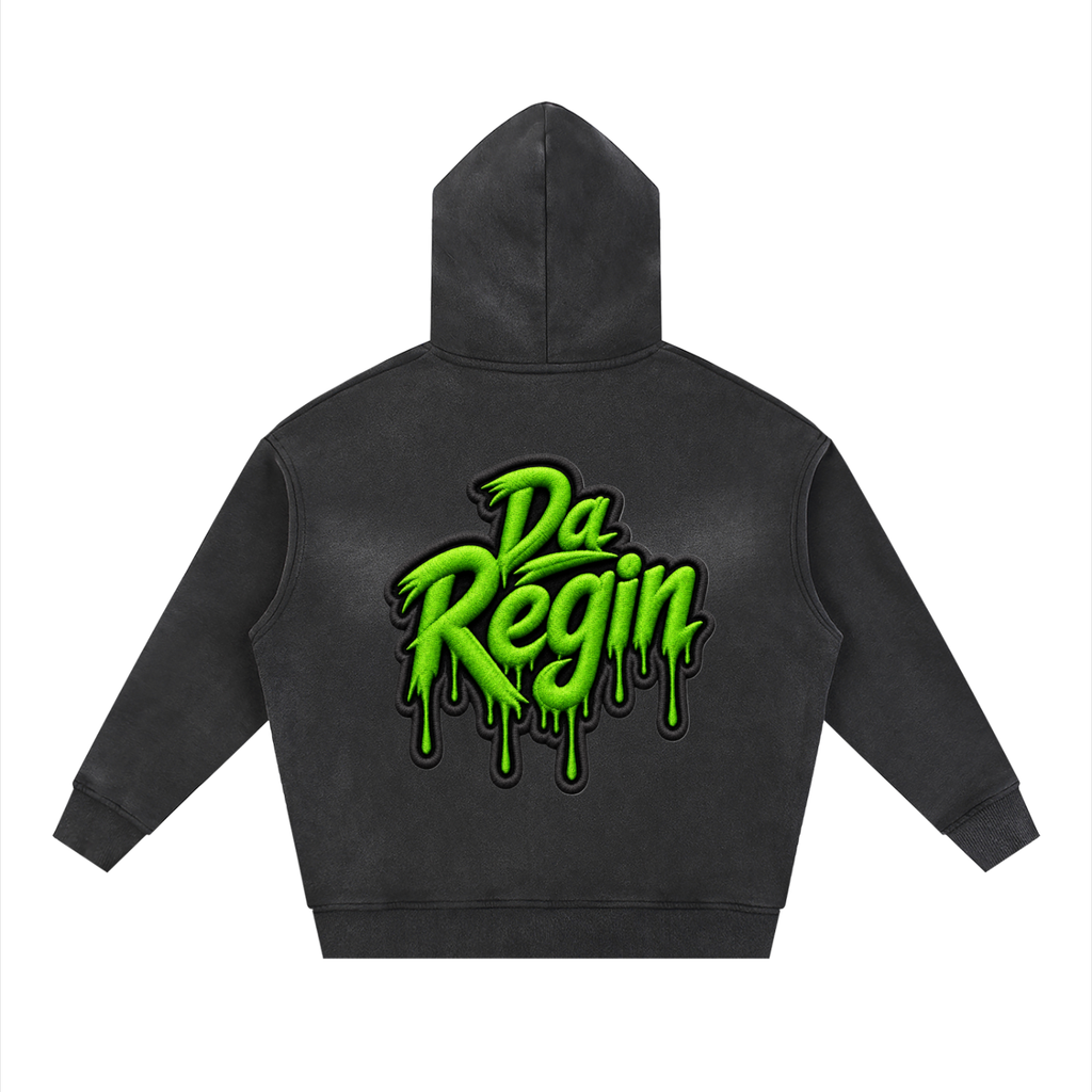 Da regin Sunfade Two-way Zipper Boxy Fleece Hoodie