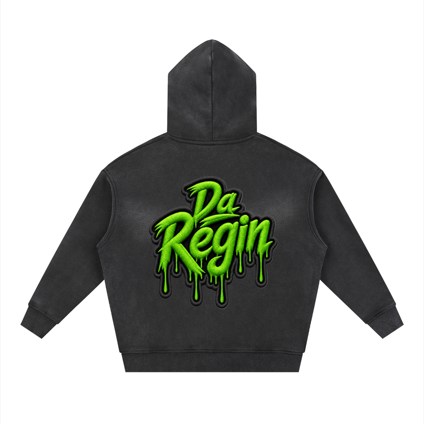 Da regin Sunfade Two-way Zipper Boxy Fleece Hoodie