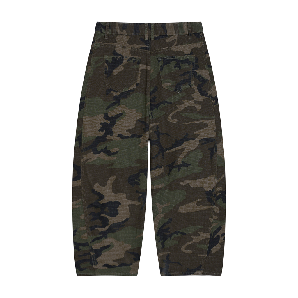 Da regin  Men’s Camo Barrel Leg Cargo Pants