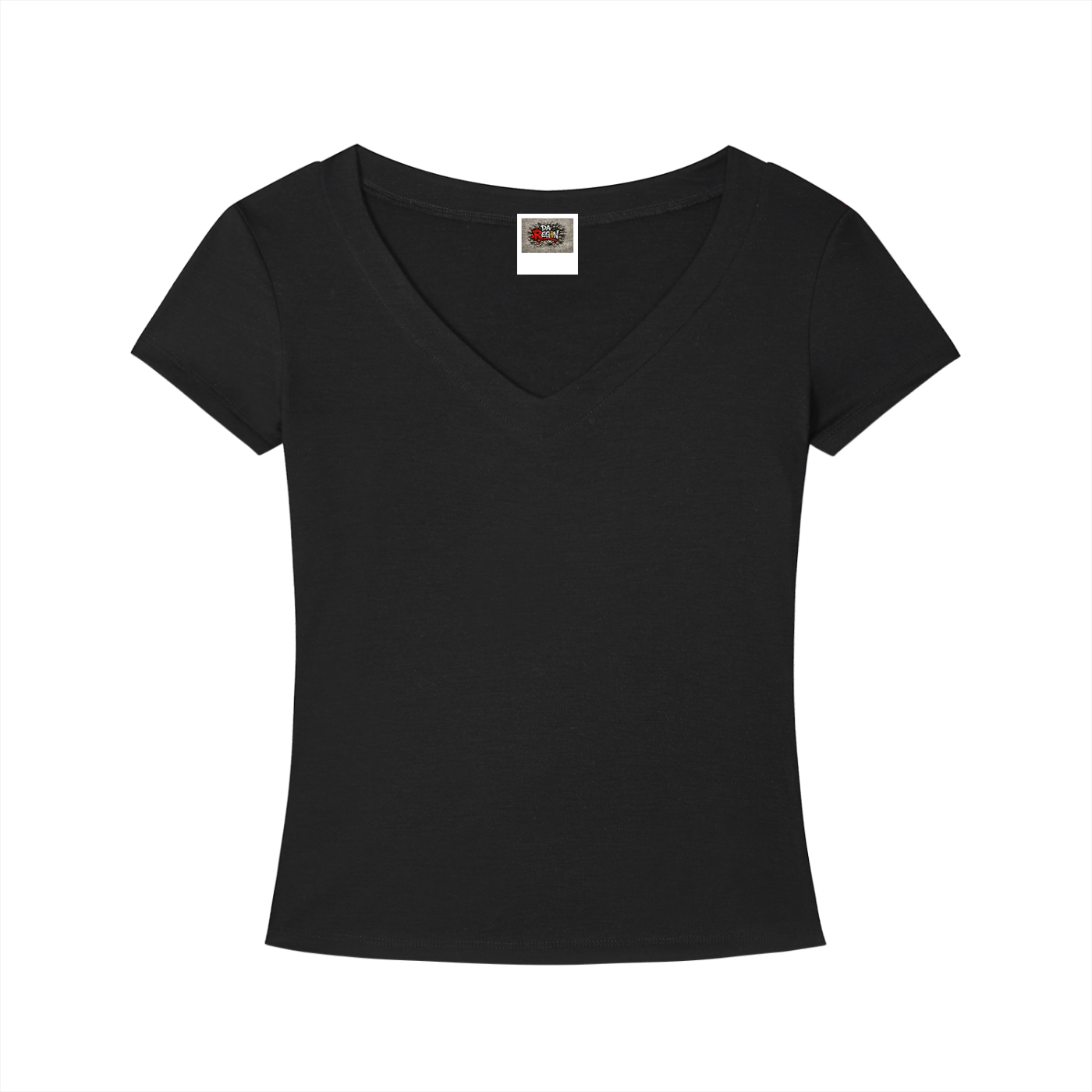 Womans da regin  Tencel Slim Fit V-Neck T-Shirt