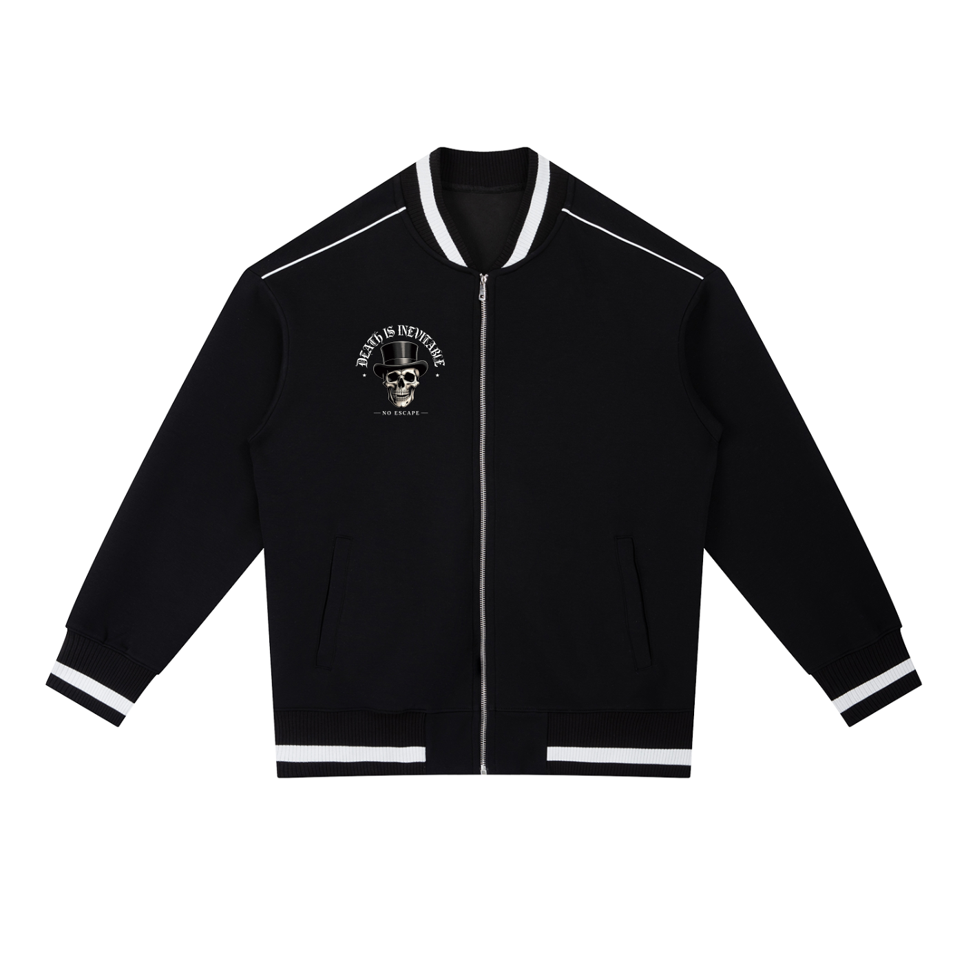 da regin Contrast Piping Zip Bomber Jacket
