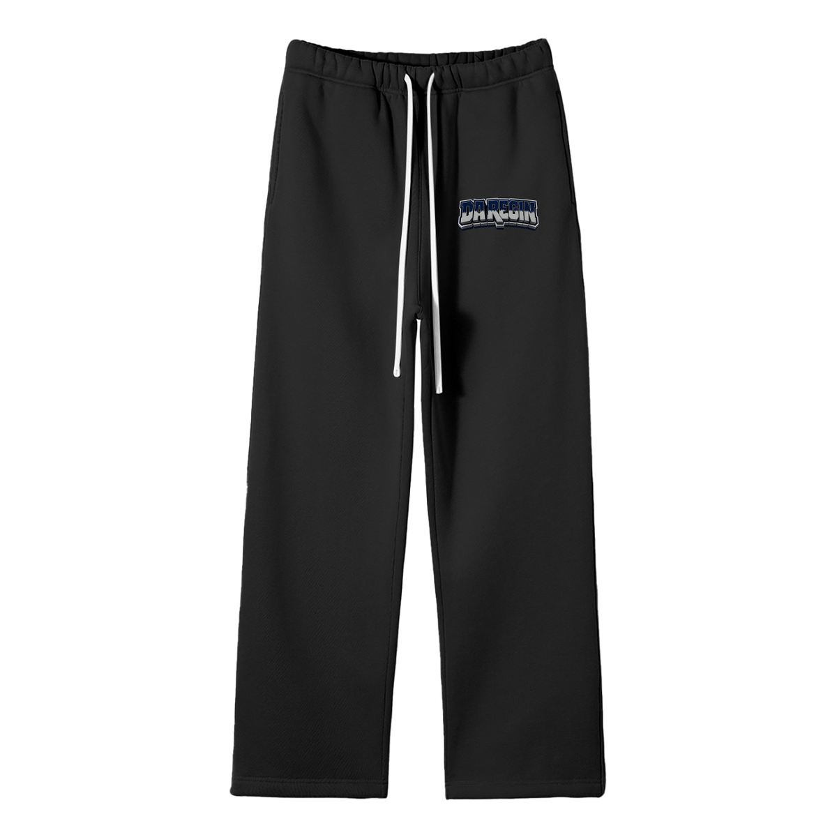 DA REGIN Unisex Solid Color Fleece Straight Leg Pants