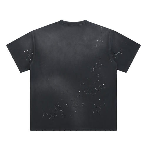 Da regin  Hand-Frayed Sunfade Paint Splatter T-Shirt