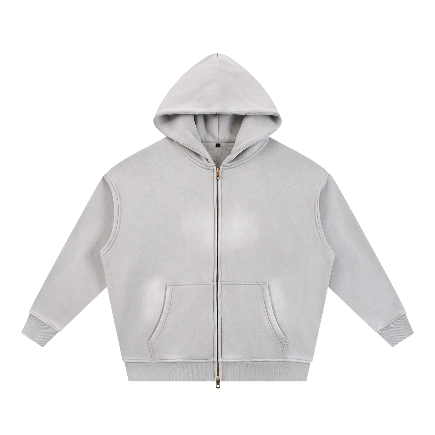 Da regin Sunfade Two-way Zipper Boxy Fleece Hoodie