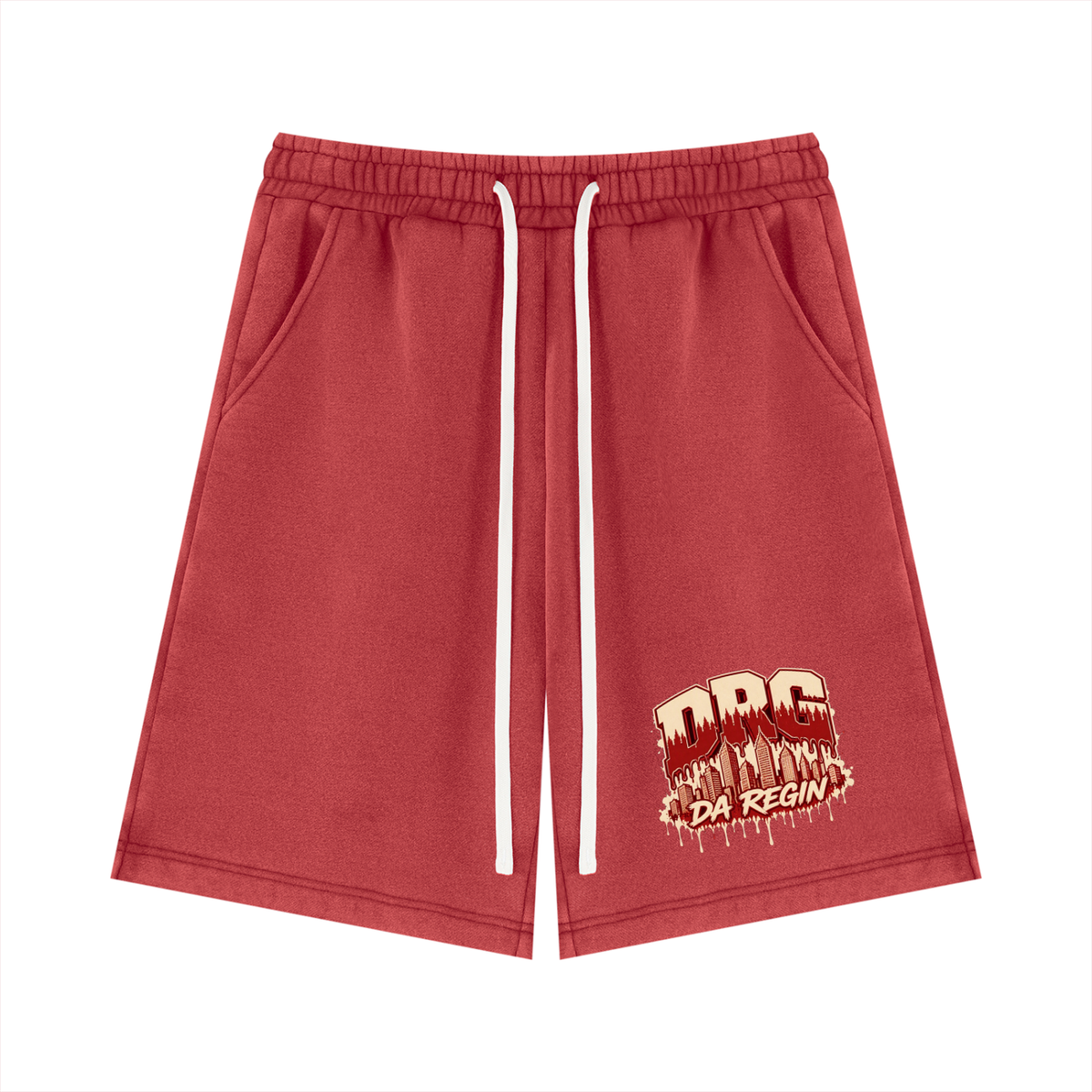 daregin Unisex Vintage Wash Fleece Shorts